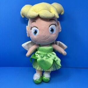 Disney Tinker Bell Plush Fairy Doll 12 Inch Peter Pan Embroidered Eyes Toy